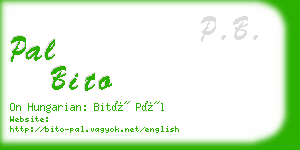 pal bito business card